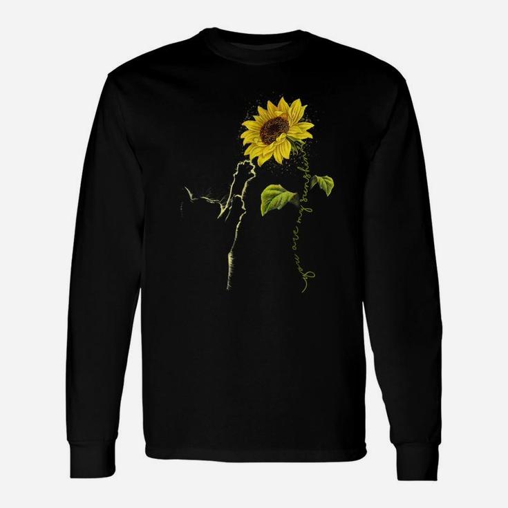 You Are My Sunshine Sunflower Cat Style Tee Shirt Unisex Long Sleeve