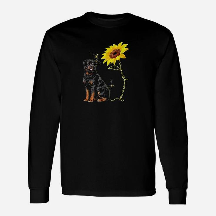You Are My Sunshine Sunflower Rottweiler Lover Unisex Long Sleeve