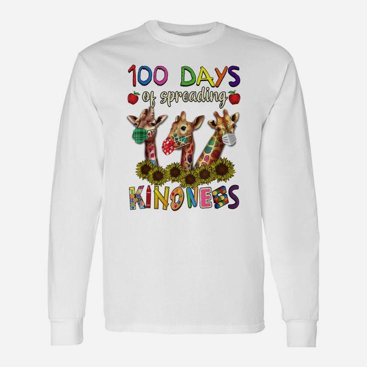 100Th Day Of School 100 Days Of Spreading Kindness Teacher Unisex Long Sleeve