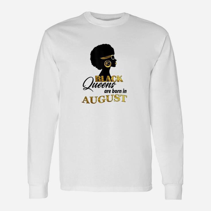 African American Black Queens Are Born In August Unisex Long Sleeve