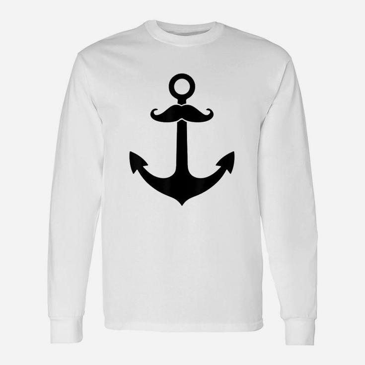 Anchor With A Mustache Unisex Long Sleeve