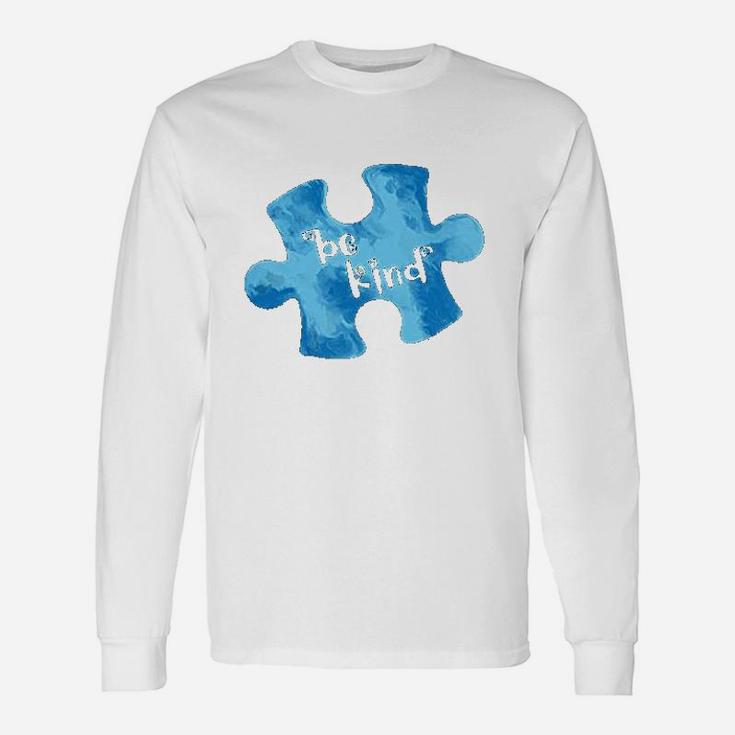 Awareness Be Kind Blue Puzzle Piece Unisex Long Sleeve