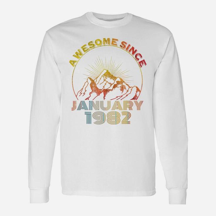 Awesome Since January 1982 39 Years Old 39Th Birthday Unisex Long Sleeve