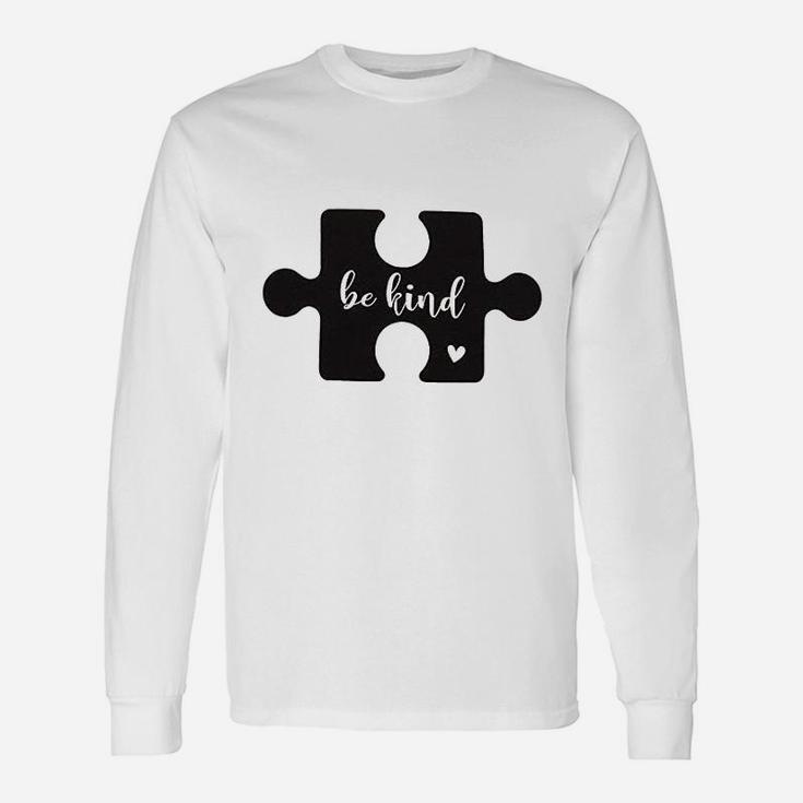 Be Kind Women Cute Puzzle Graphics Unisex Long Sleeve