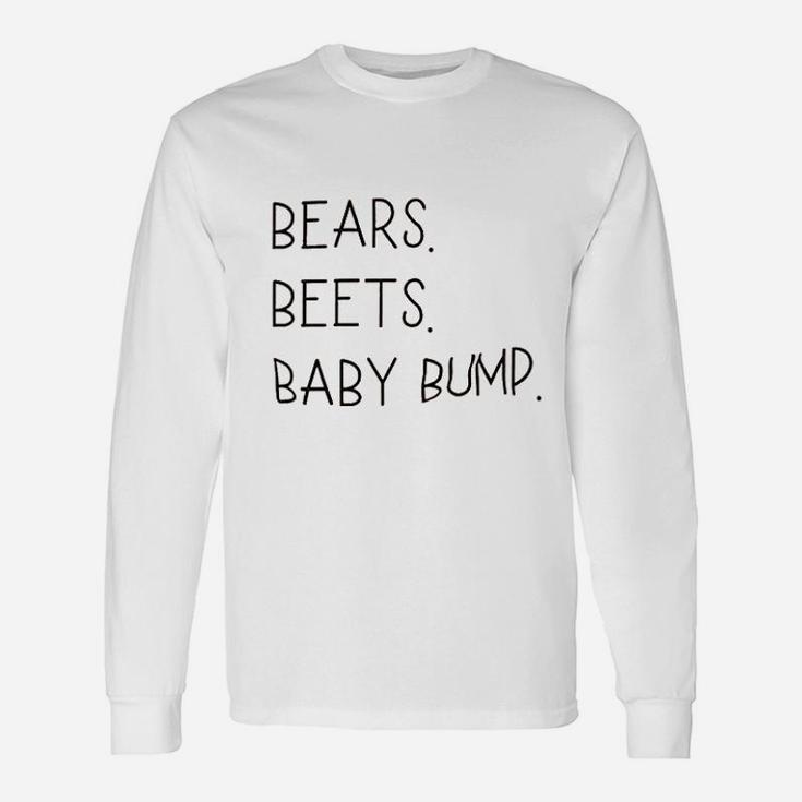 Bears Beets Baby Bump Funny Unisex Long Sleeve