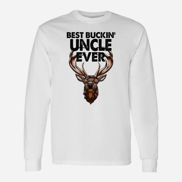 Best Buckin Uncle Ever Tshirt Funny Men Hunting Deer Buck Unisex Long Sleeve