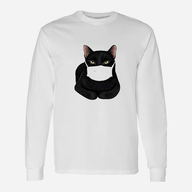 Black Cat Face Unisex Long Sleeve