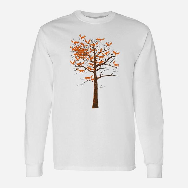 Blazing Fox Tree With Fox Leaves Shirt Long Sleeve T-Shirt Blazing Fox Tree With Fox Leaves Shirt Long Sleeve T-Shirt