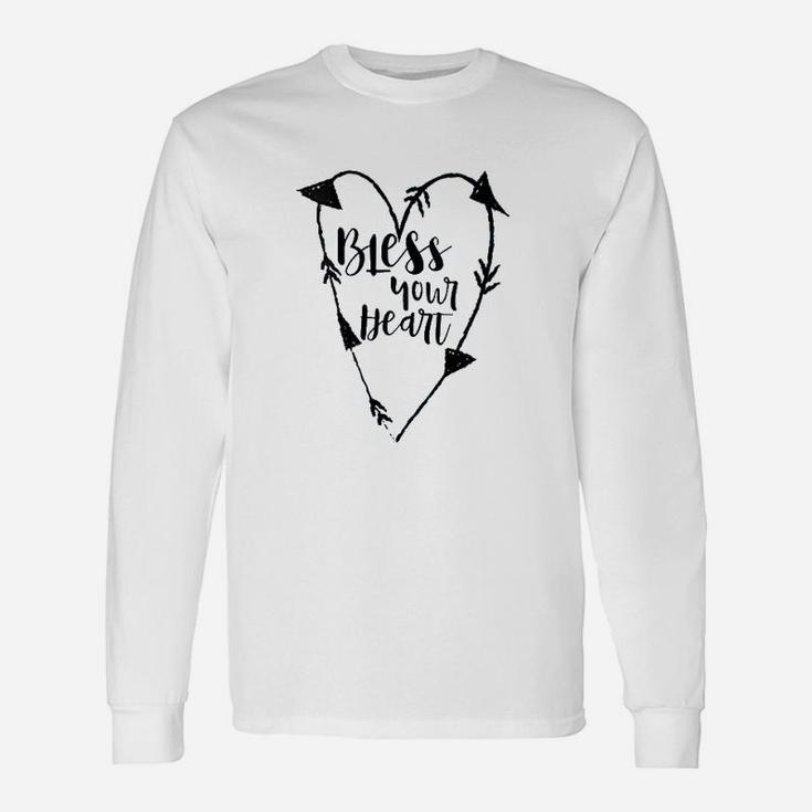 Bless Your Heart Southern Charm Saying Black Unisex Long Sleeve