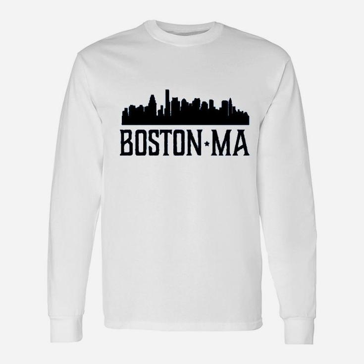 Boston Massachusetts Skyline City Unisex Long Sleeve