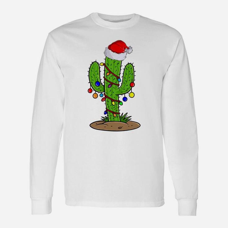 Cactus Christmas Tree Gift Santa Xmas Succulent Plant Lovers Sweatshirt Unisex Long Sleeve