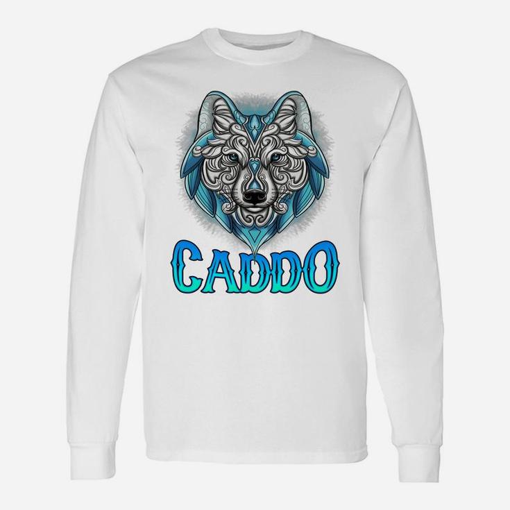 Caddo Wolf Spirit Animal Native American Caddo Heritage Rela Unisex Long Sleeve