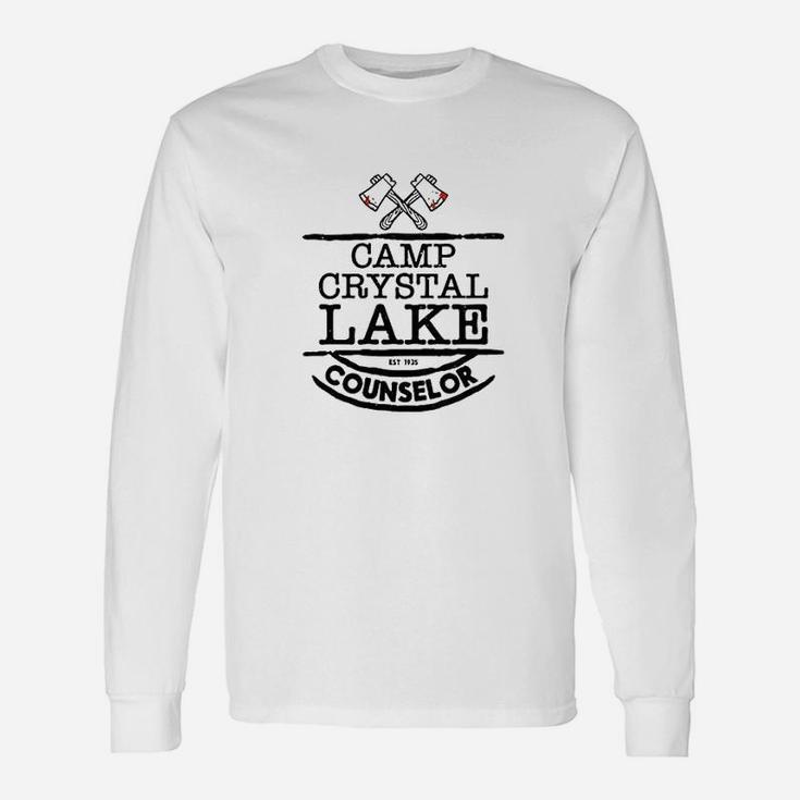 Camp Crystal Lake Counselor Staff Costume White Unisex Long Sleeve
