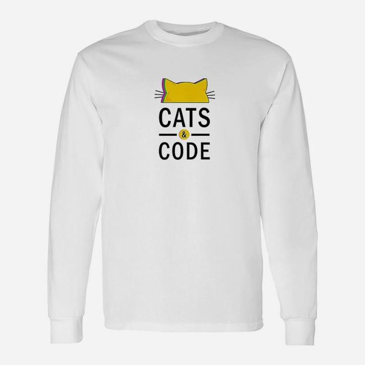 Cats And Code Cat And Programming Unisex Long Sleeve