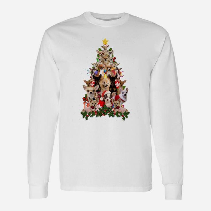 Chihuahua Christmas Tree Xmas Gift For Chihuahua Dogs Lover Unisex Long Sleeve