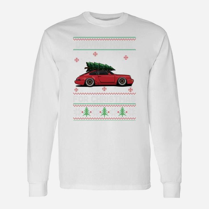 Christmas Tree Oldtimer Car Xmas Ugly Sweater Pullover Look Sweatshirt Unisex Long Sleeve