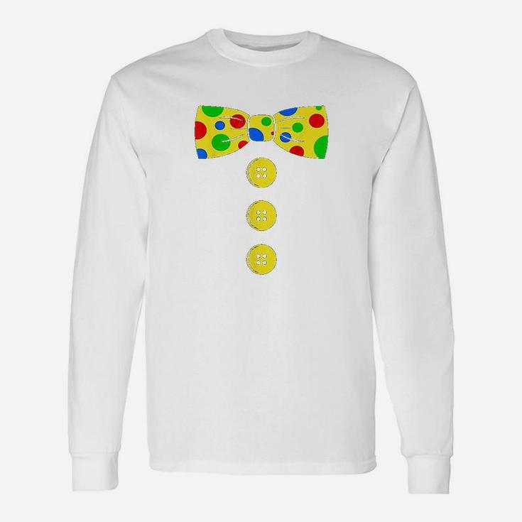 Clown Big Bow Tie Funny Tacky Clown Outfit Unisex Long Sleeve