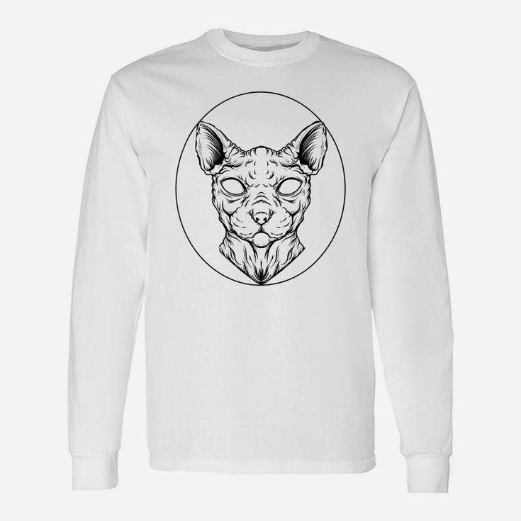 Cute Sphynx Cat, Cat Metal Lovers Funny Graphic Cat Lover T Unisex Long Sleeve