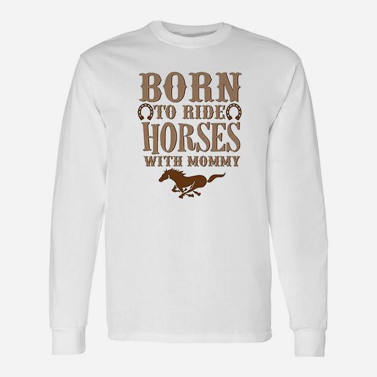 Cute Western Rompers Born To Ride Horses Royaltee Animal Boutique Unisex Long Sleeve
