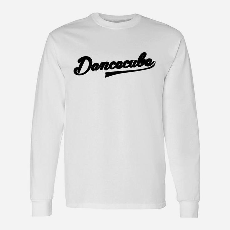 Dancecube Herren Langarmshirts in Weiß, Stylisches Tanzmotiv