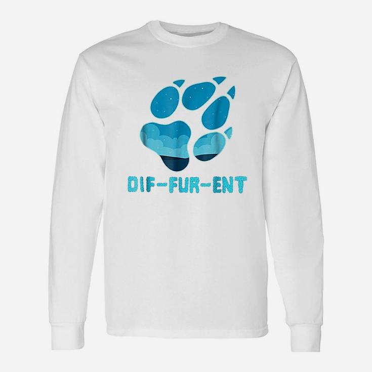 Dif Fur Ent Wolf Dog Paw Unisex Long Sleeve