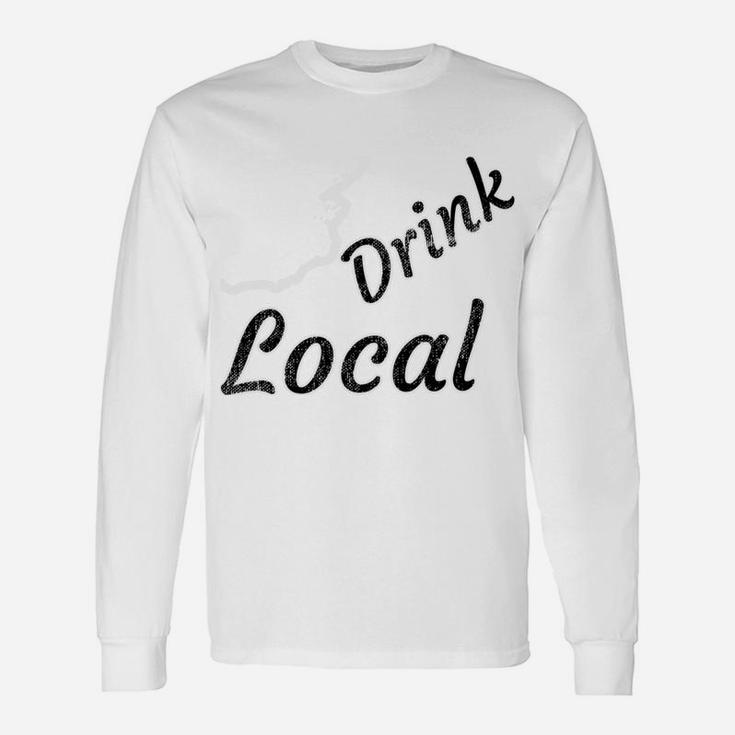 Distressed New York Drink Local Design Sweatshirt Unisex Long Sleeve