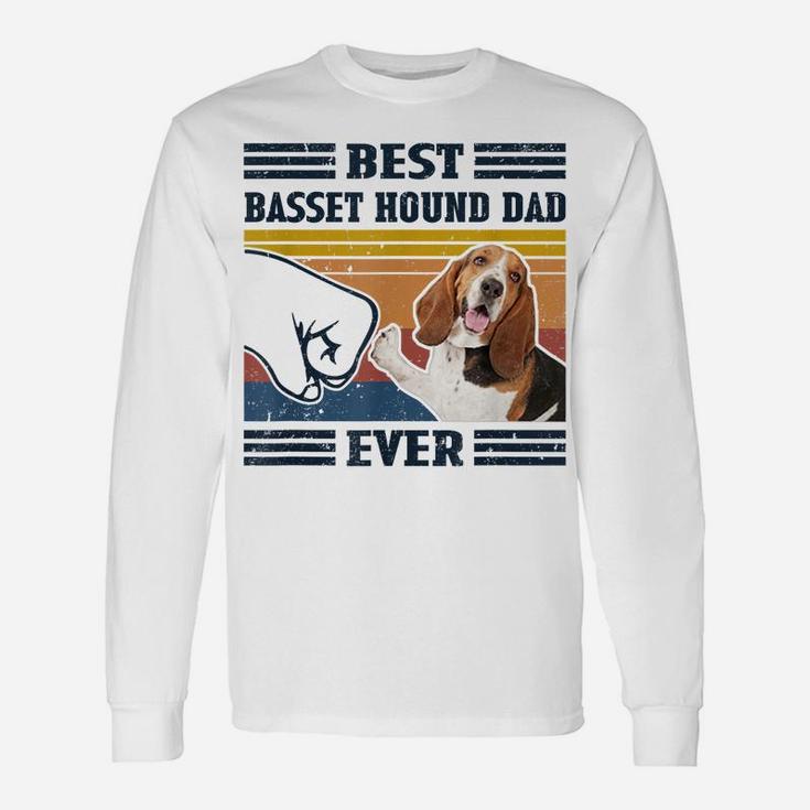 Dog Vintage Best Basset Hound Dad Dad Ever Father's Day Unisex Long Sleeve