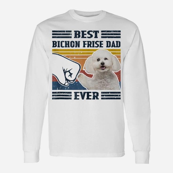 Dog Vintage Best Bichon Frise Dad Ever Father's Day Unisex Long Sleeve