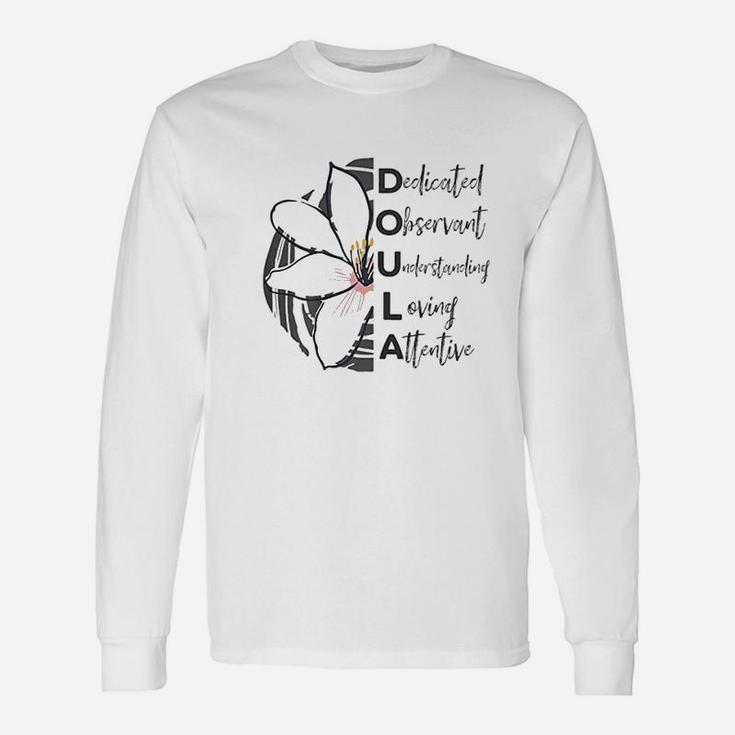 Doula Quote Thank You Appreciation Gift Half Picture Text Unisex Long Sleeve
