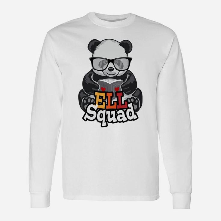 Ell Squad English Language Learner School Teacher Panda Sweatshirt Unisex Long Sleeve