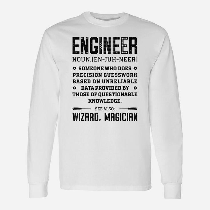 Engineer Definition Funny Noun Engineering Dictionary Term Unisex Long Sleeve