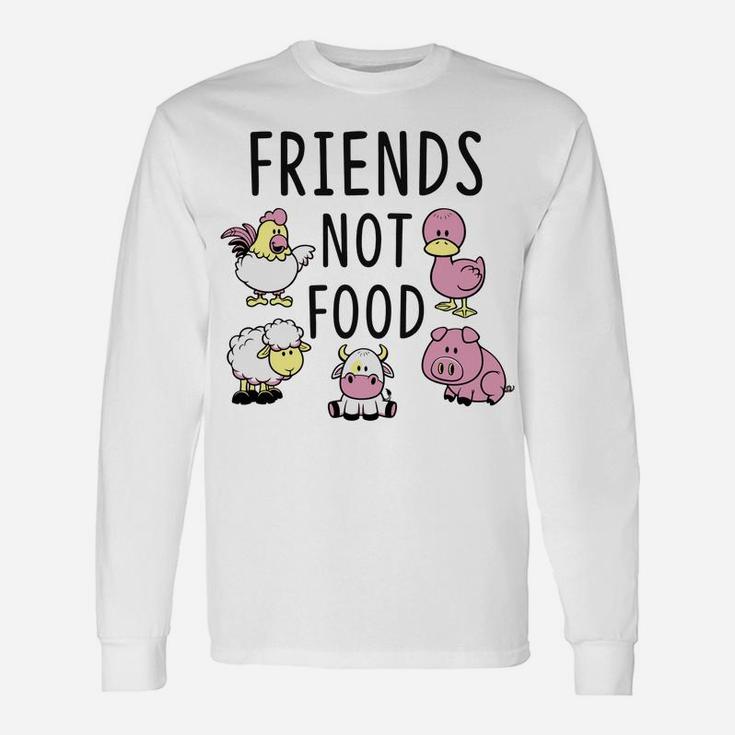 Friends Not Food Cute Vegan Christmas Gift Unisex Long Sleeve