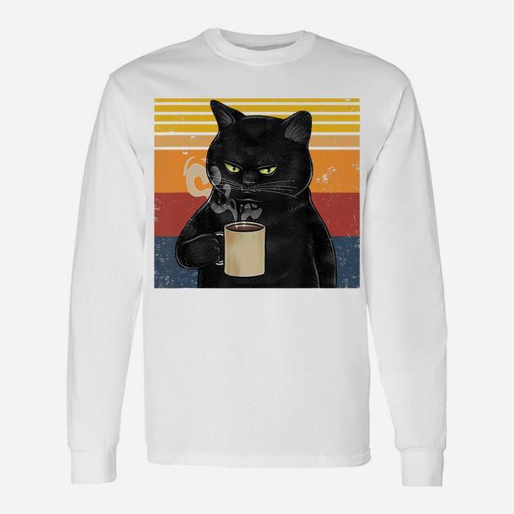 Funny I Like Coffee My Cat And Maybe 3 People Cat Lover Gift Unisex Long Sleeve