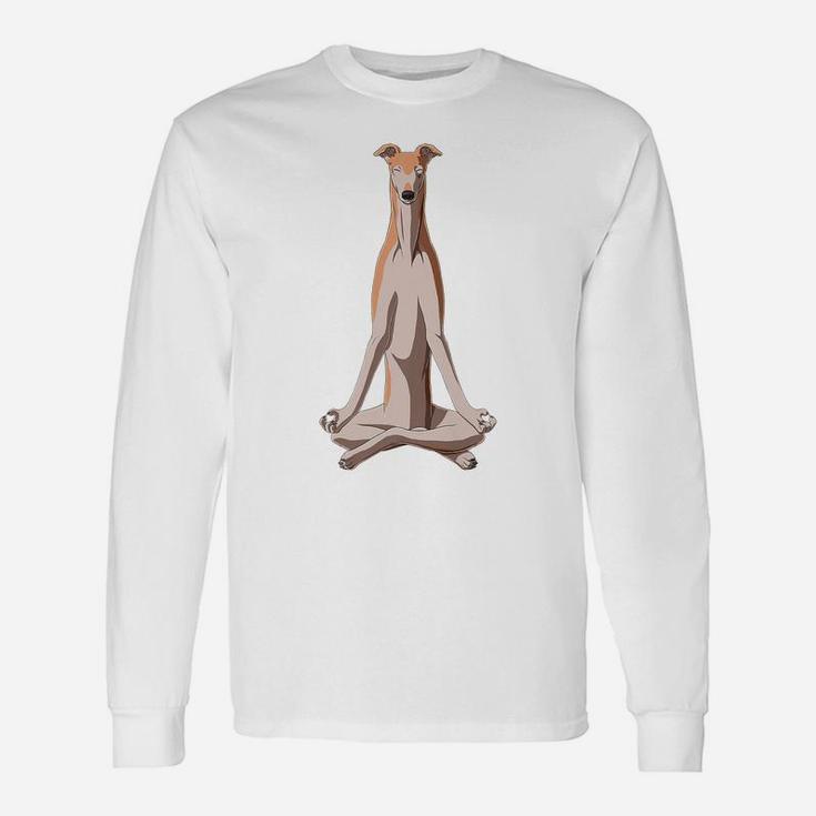 Funny Yoga Dog Greyhound Unisex Long Sleeve