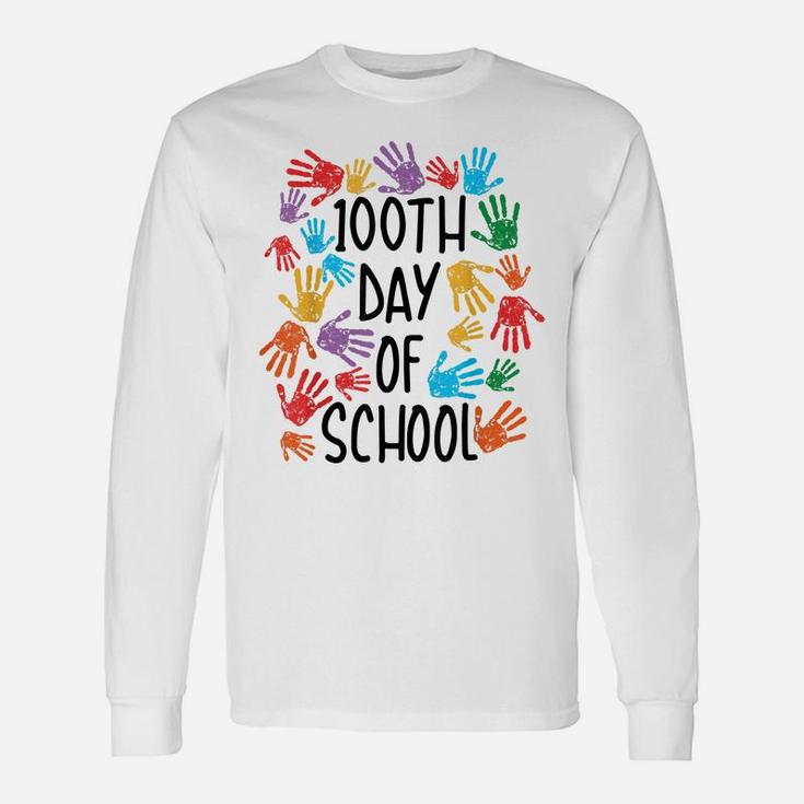 Happy 100Th Day Of School Shirt | Preschool Teachers Gift Unisex Long Sleeve