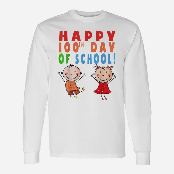 Happy 100Th Day Of School Teacher Student Funny Gift Unisex Long Sleeve