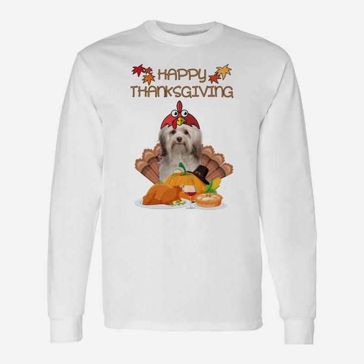 Happy Thanksgiving Day Havanese Gift Dog Funny Turkey Sweatshirt Unisex Long Sleeve