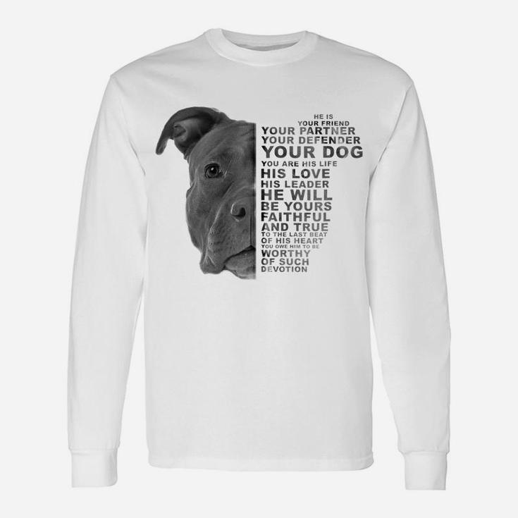 He Is Your Friend Your Partner Your Dog Puppy Pitbull Pittie Zip Hoodie Unisex Long Sleeve