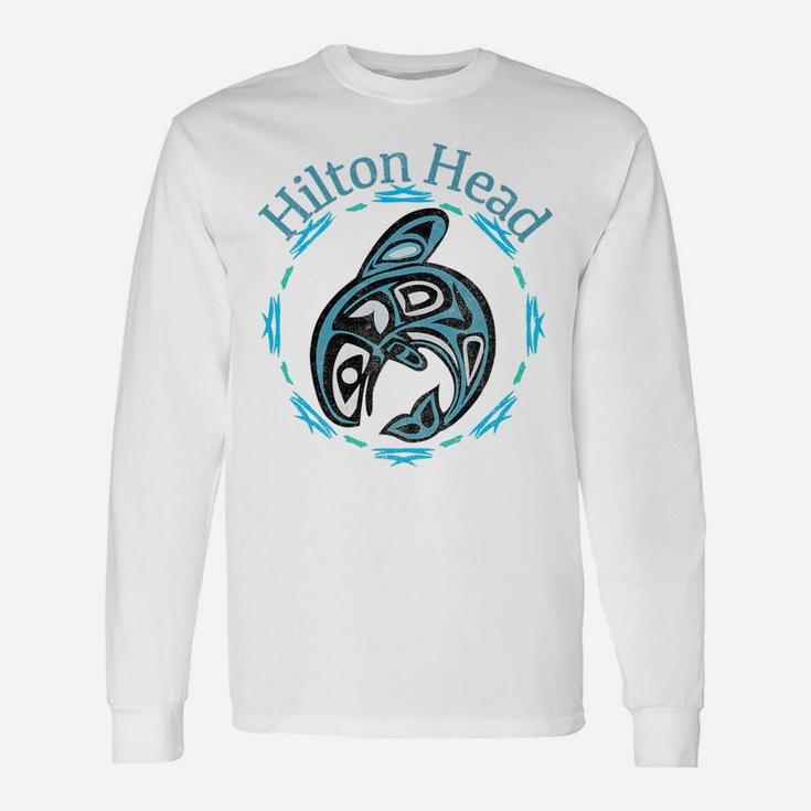 Hilton Head  Vintage Tribal Fish Gift Unisex Long Sleeve
