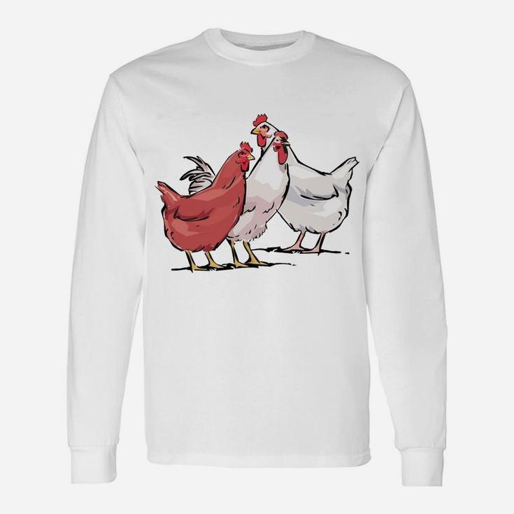 I Love My Ladies Chicken Farmer Crazy Lady Christmas Gift Sweatshirt Unisex Long Sleeve