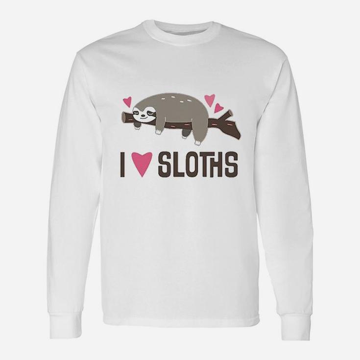 I Love Sloths Unisex Long Sleeve