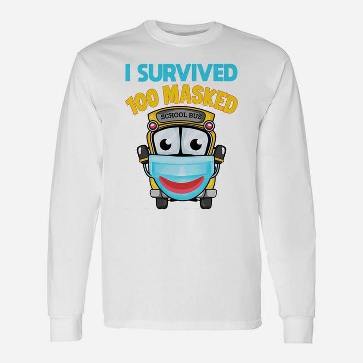 I Survived 100 Masked School Days Funny 100 Days Of School Sweatshirt Unisex Long Sleeve