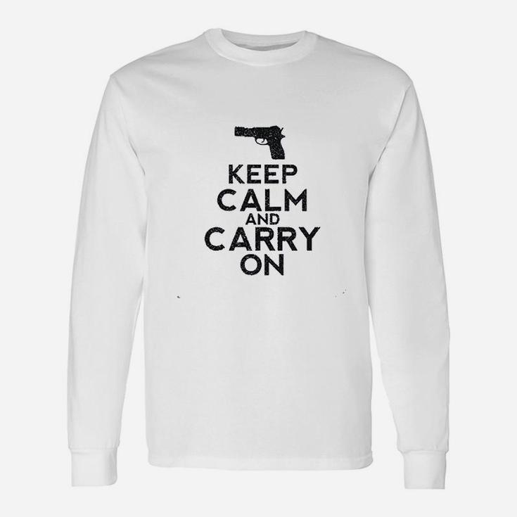 Keep Calm And Carry On Support Unisex Long Sleeve