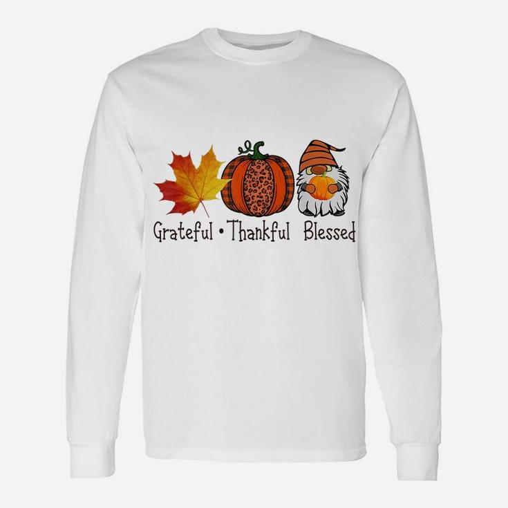 Ki Fall Leaves Pumpkin Gnome Thanksgiving Autumn Costume Unisex Long Sleeve