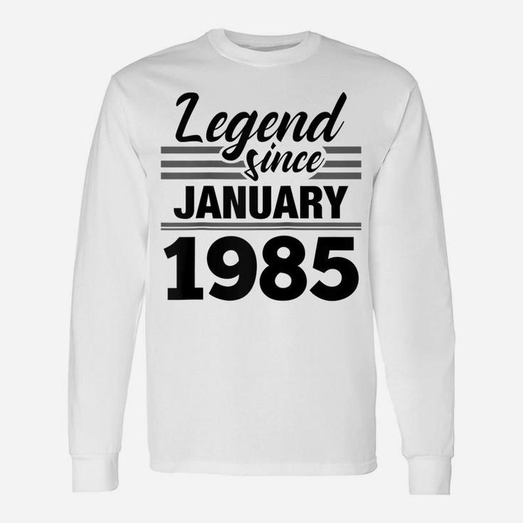 Legend Since January 1985 - 35Th Birthday 35 Year Old Gift Raglan Baseball Tee Unisex Long Sleeve