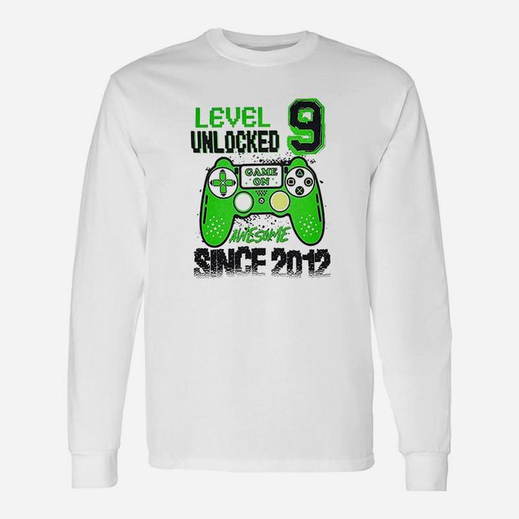 Level 9 Unlocked Awesome Since 2012 Video Game Unisex Long Sleeve