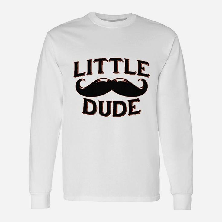 Little Dude Mustache Unisex Long Sleeve