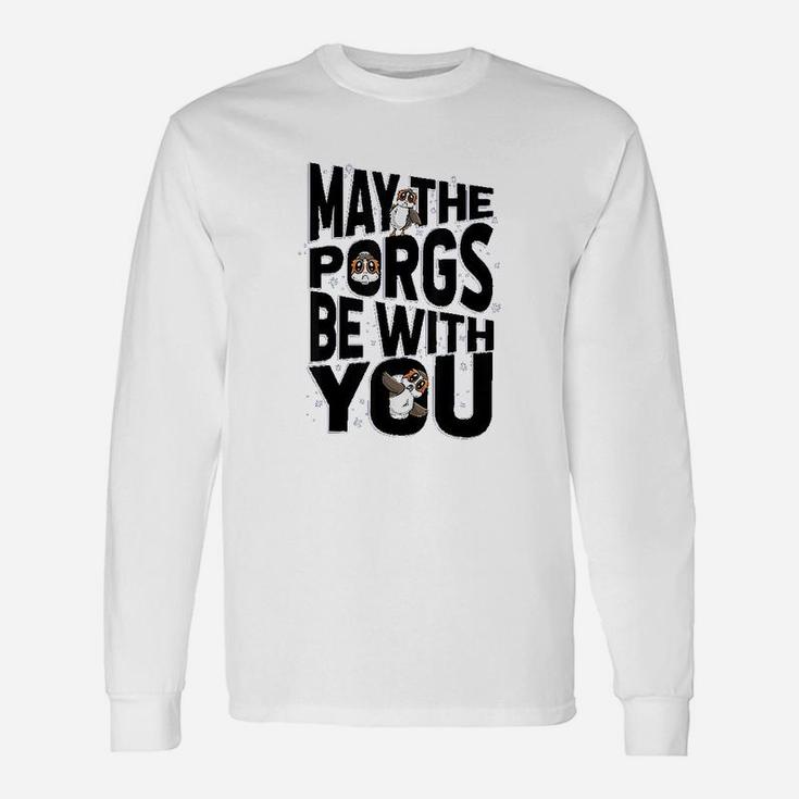May The Porgs Be With You May The 4th Cute Galaxy Long Sleeve T-Shirt