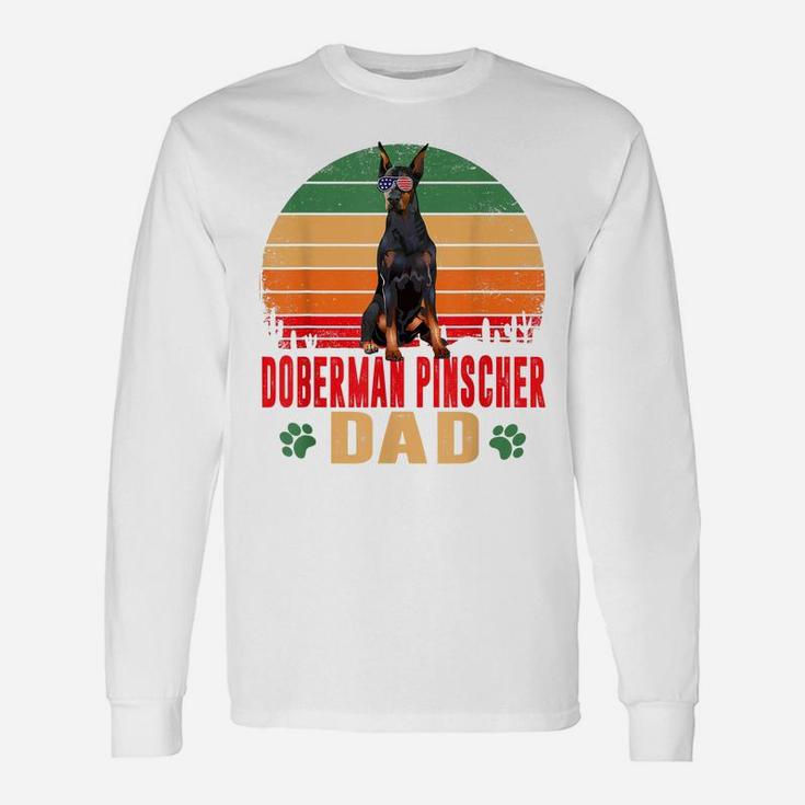 Mens Best Doberman Dad Father's Day Shirt Dog Lover Owner Unisex Long Sleeve