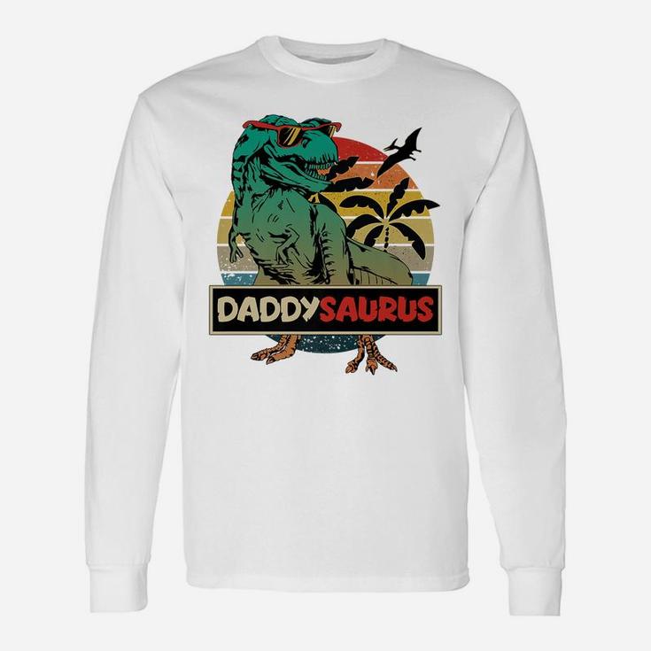 Mens Matching Family Daddysaurus T-Rex Father's Day - Dad Unisex Long Sleeve